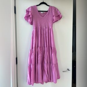 Pink Spring Maxi Dress size L